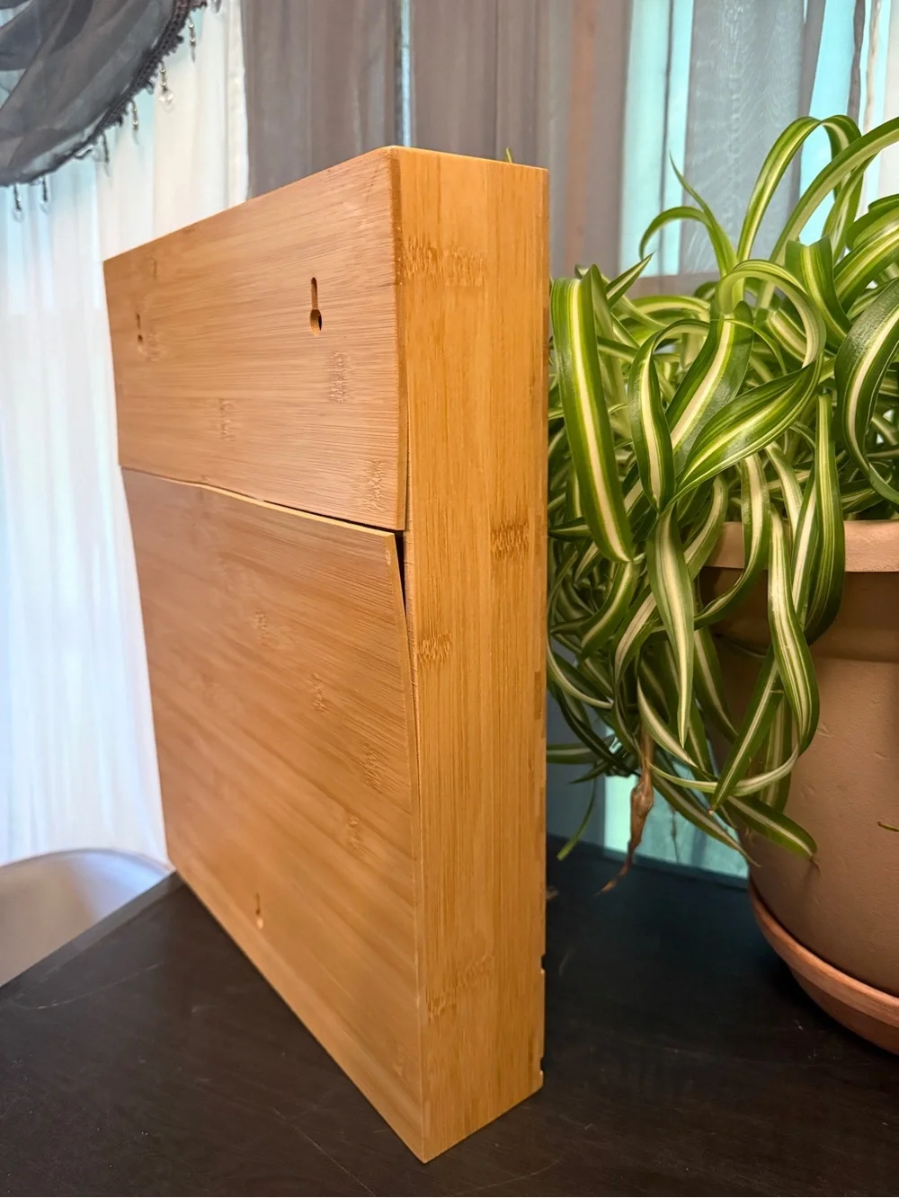 Bamboo Kitchen Storage Organizer - Gallon, Quart, Sandwich & Snack Slots